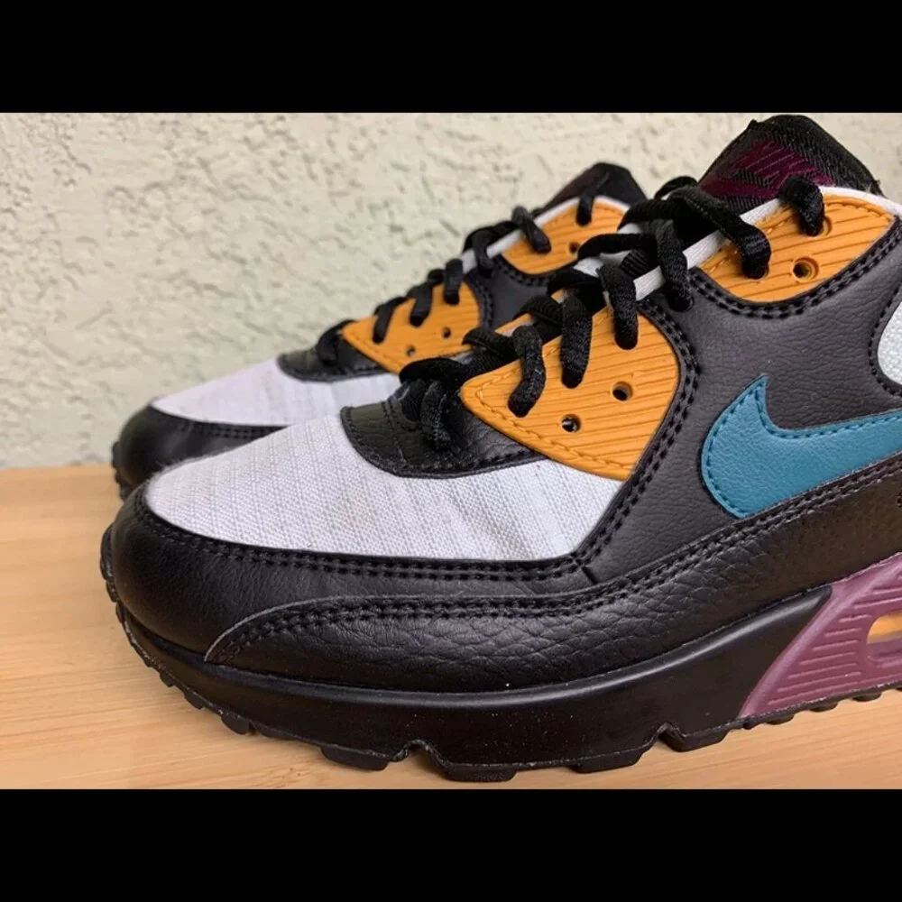 RARE‎ 🚀 Nike Wmns Air Max 90 Silver Bordeaux Teal Light Geode 325213-058 Size 7